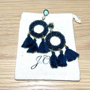 J. Crew Tassel Rhinestone Earrings